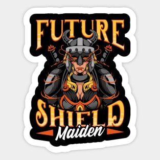 Awesome Future Shield Maiden Nordic Viking Warrior Sticker